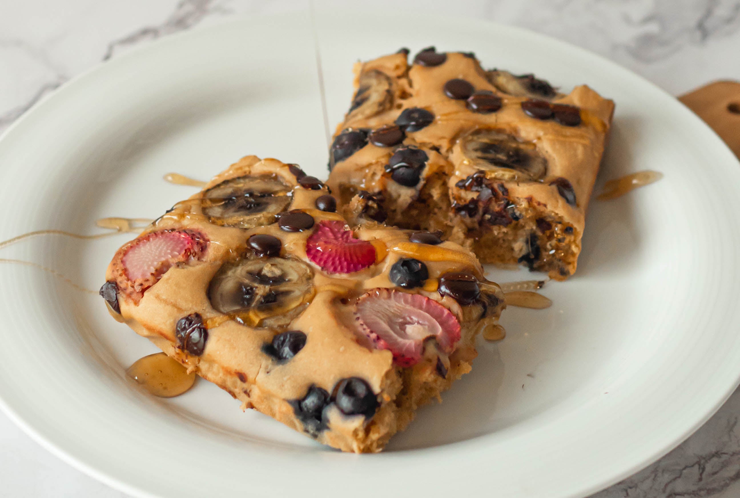 Fluffy Vanilla Fruit Choco Pancake