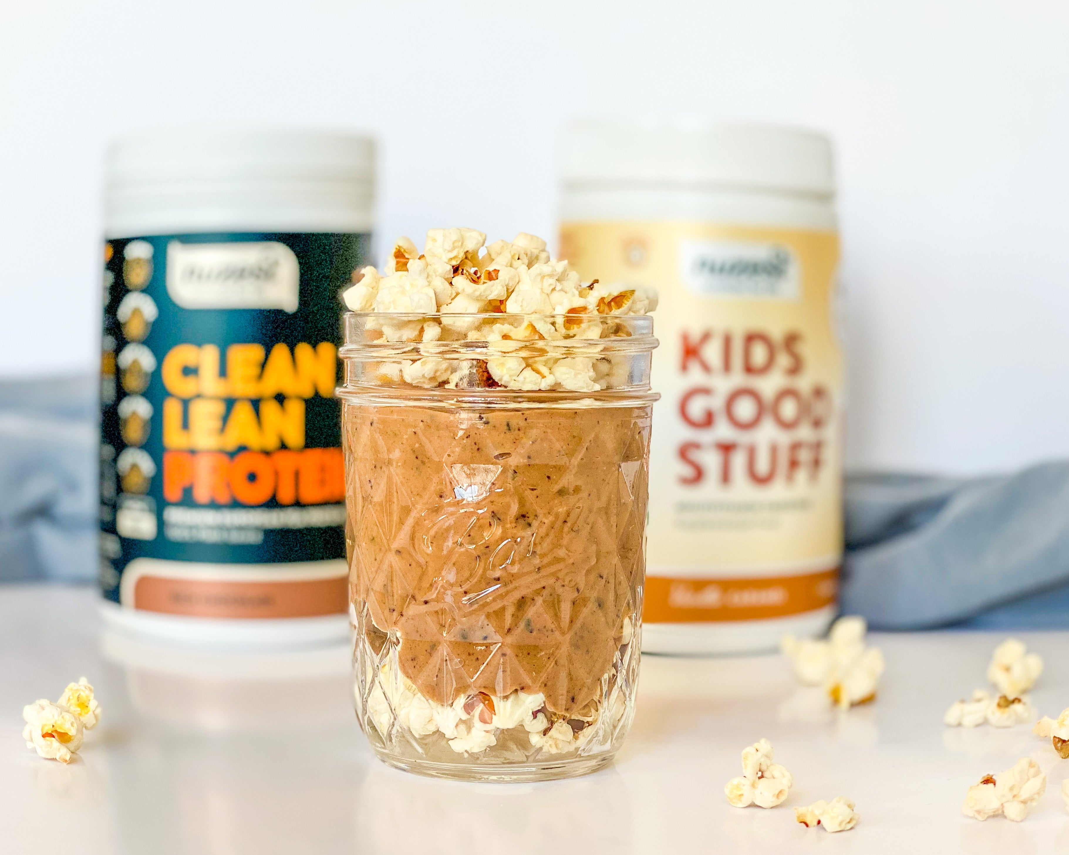BLACK SESAME CARMEL POPCORN MOUSSE
