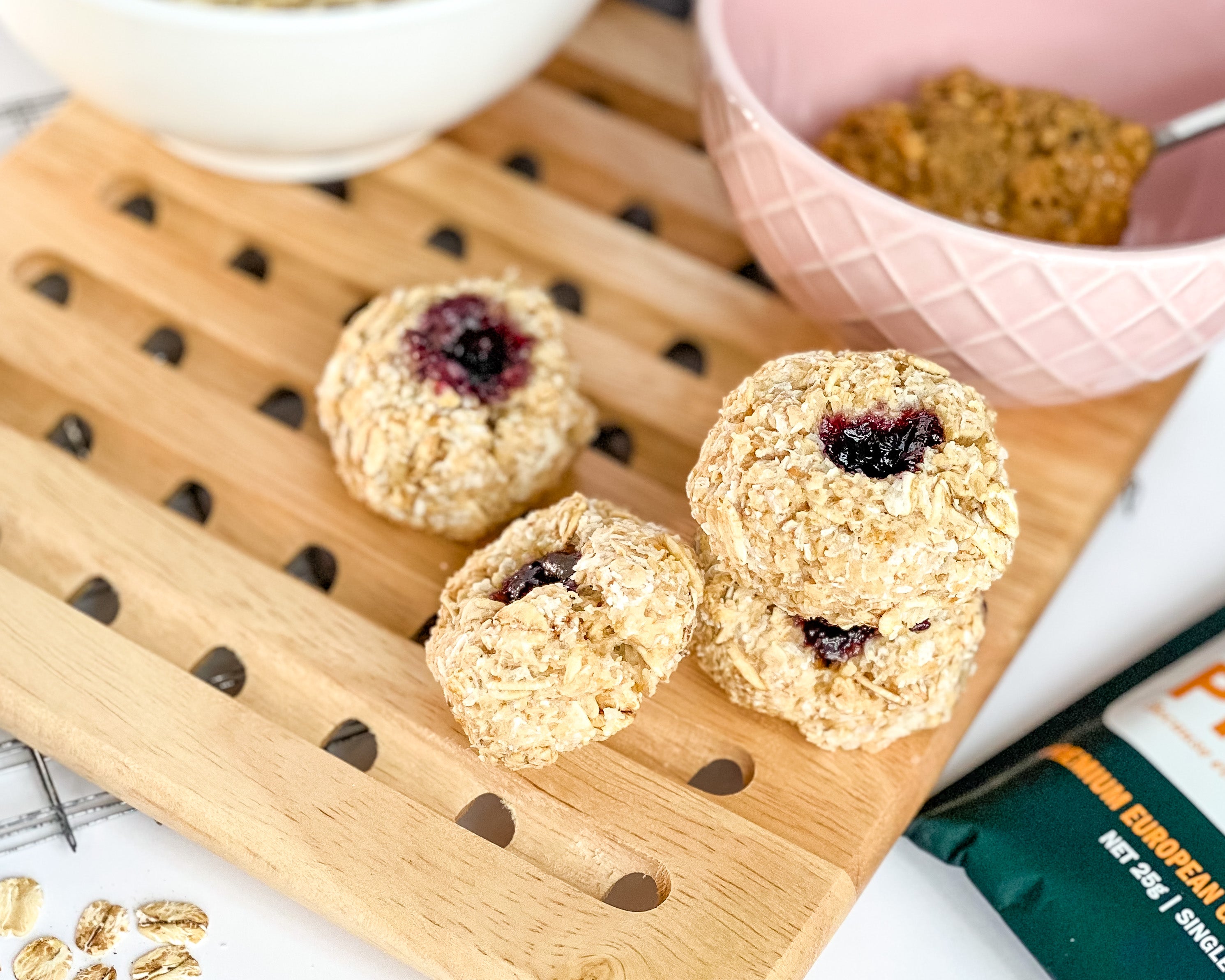 COCONUT OATMEAL THUMBPRINT COOKIES