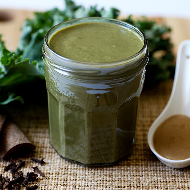 Calcium Rich Tahini Kale Smoothie