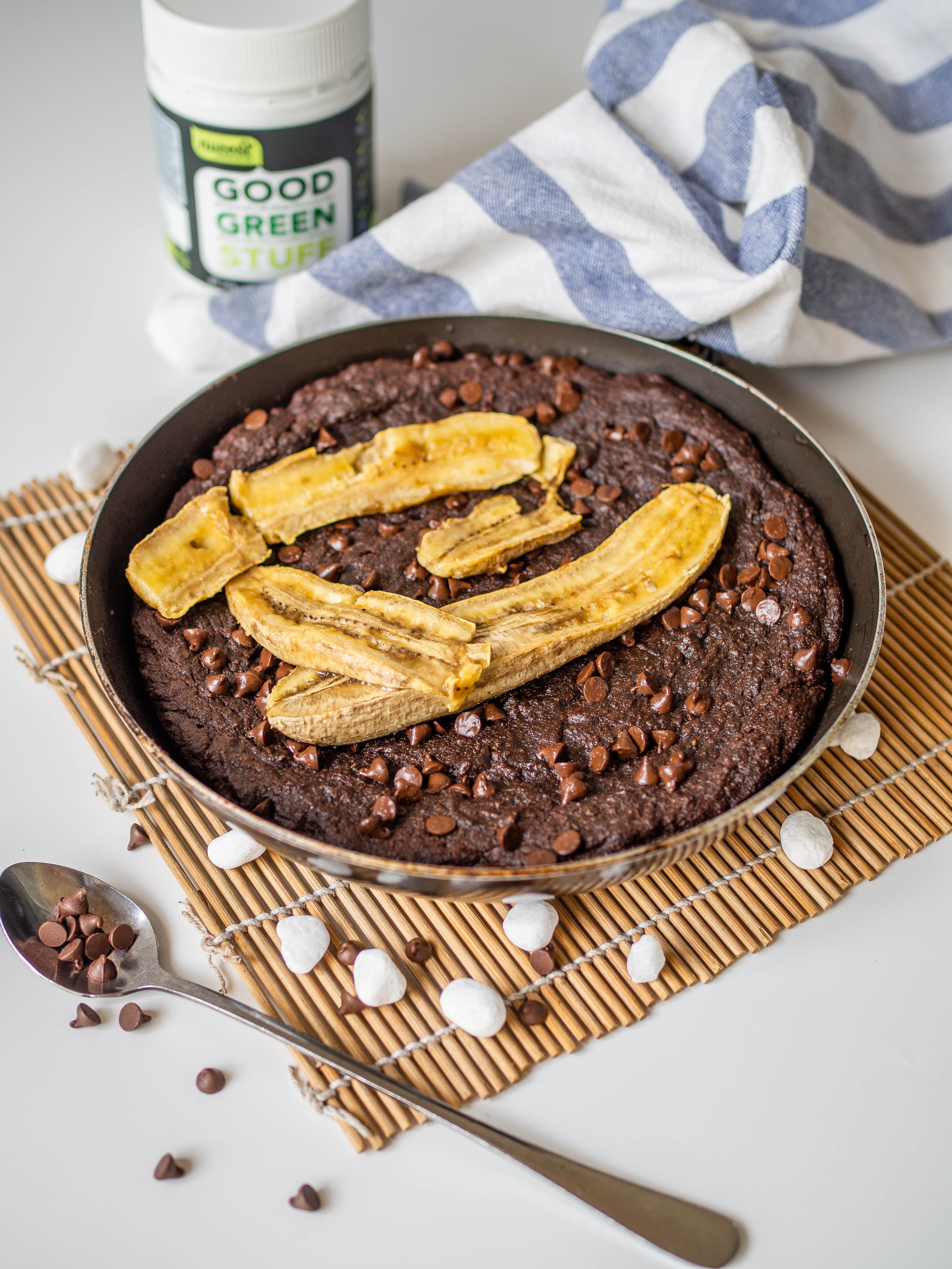 Blackout Dark Chocolate Banana Bread Skillet