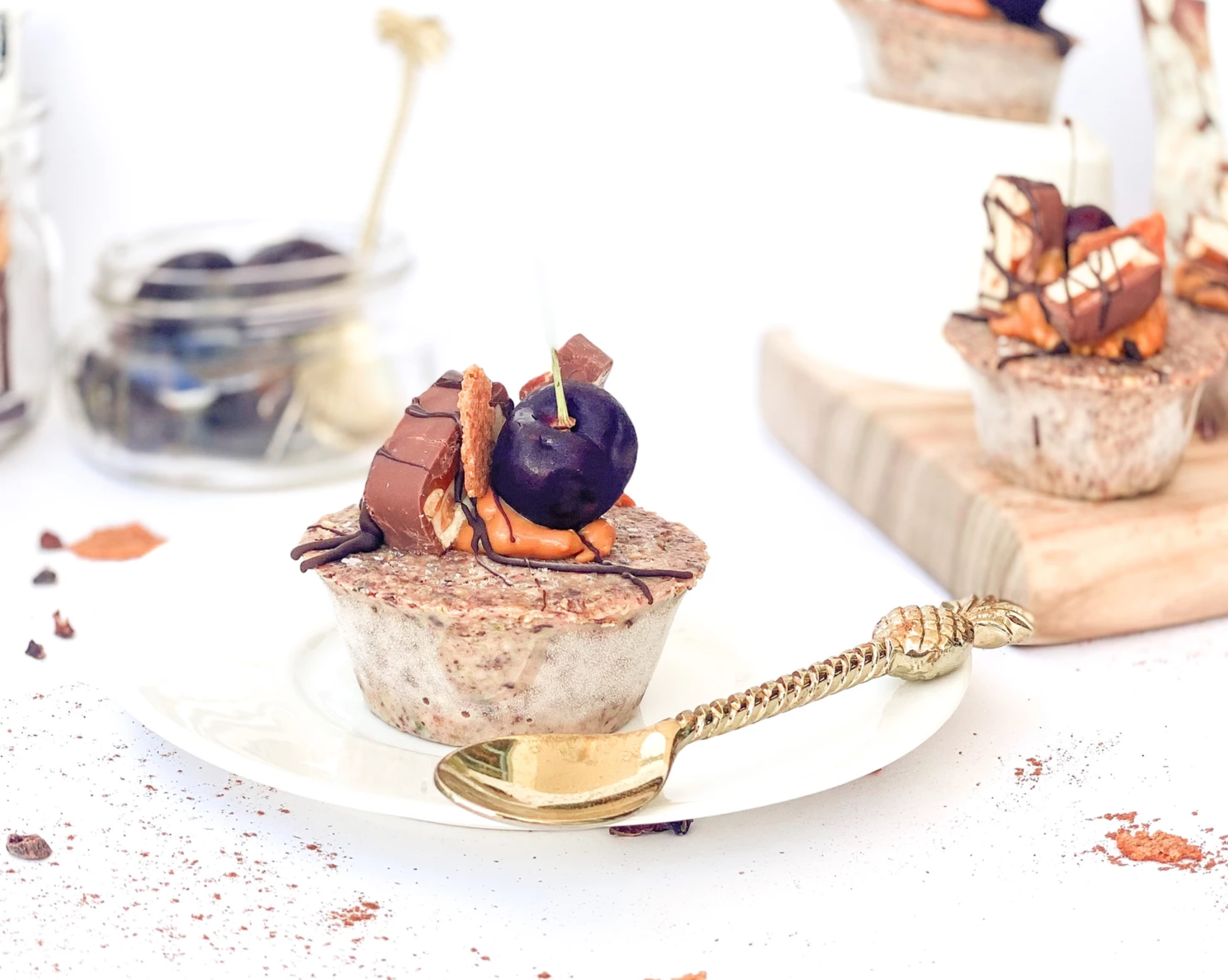 CHOCOLATE COCONUT CHERRY CHEESECAKES