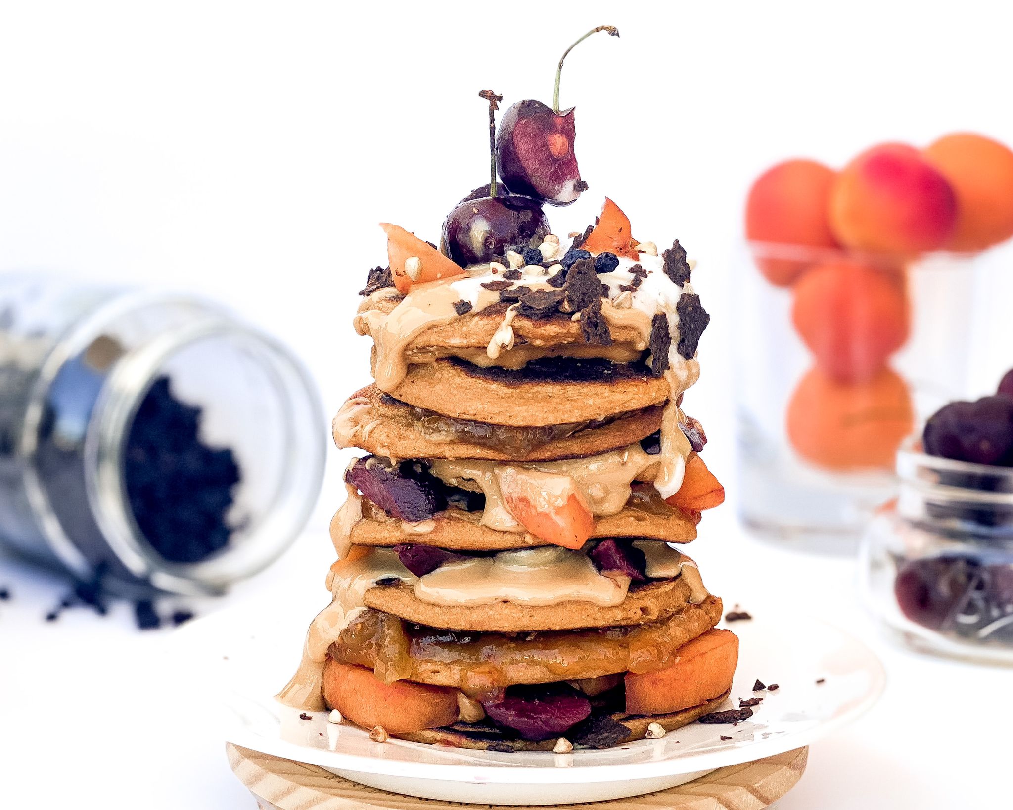 FLOURLESS APRICOT KETO PANCAKES