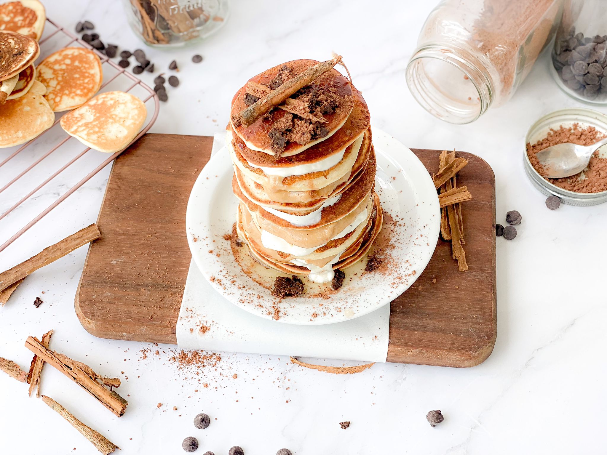HOT CROSS-BUN INSPIRED PANCAKES