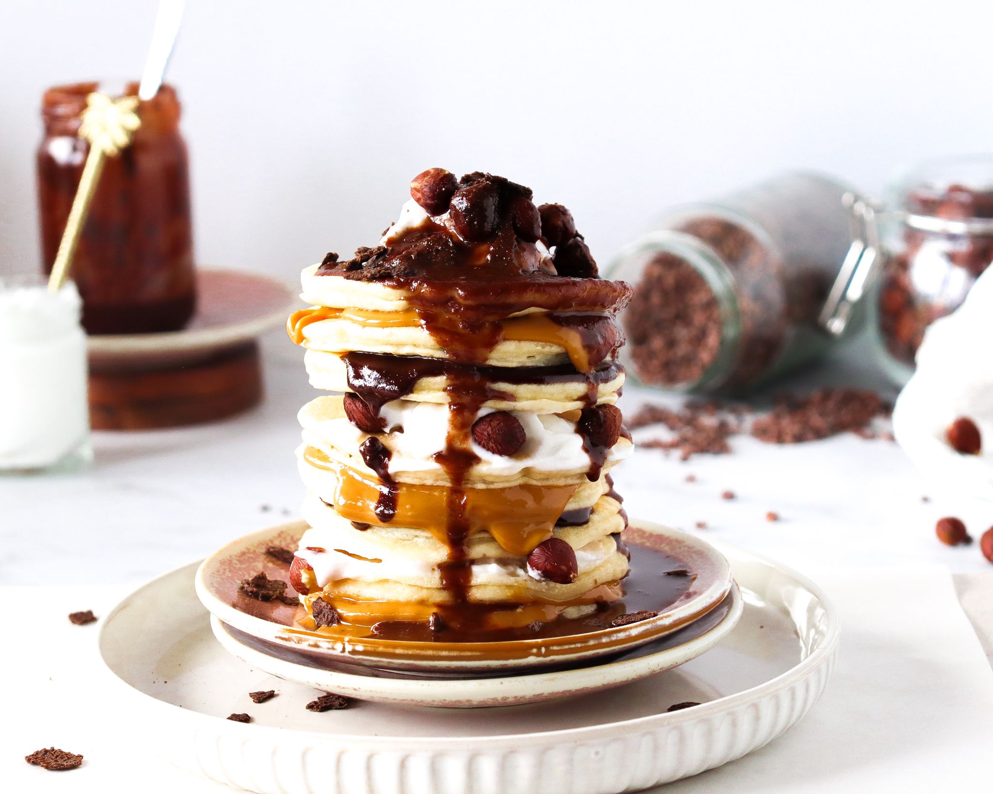 LOW CARB VANILLA CARAMEL PANCAKES