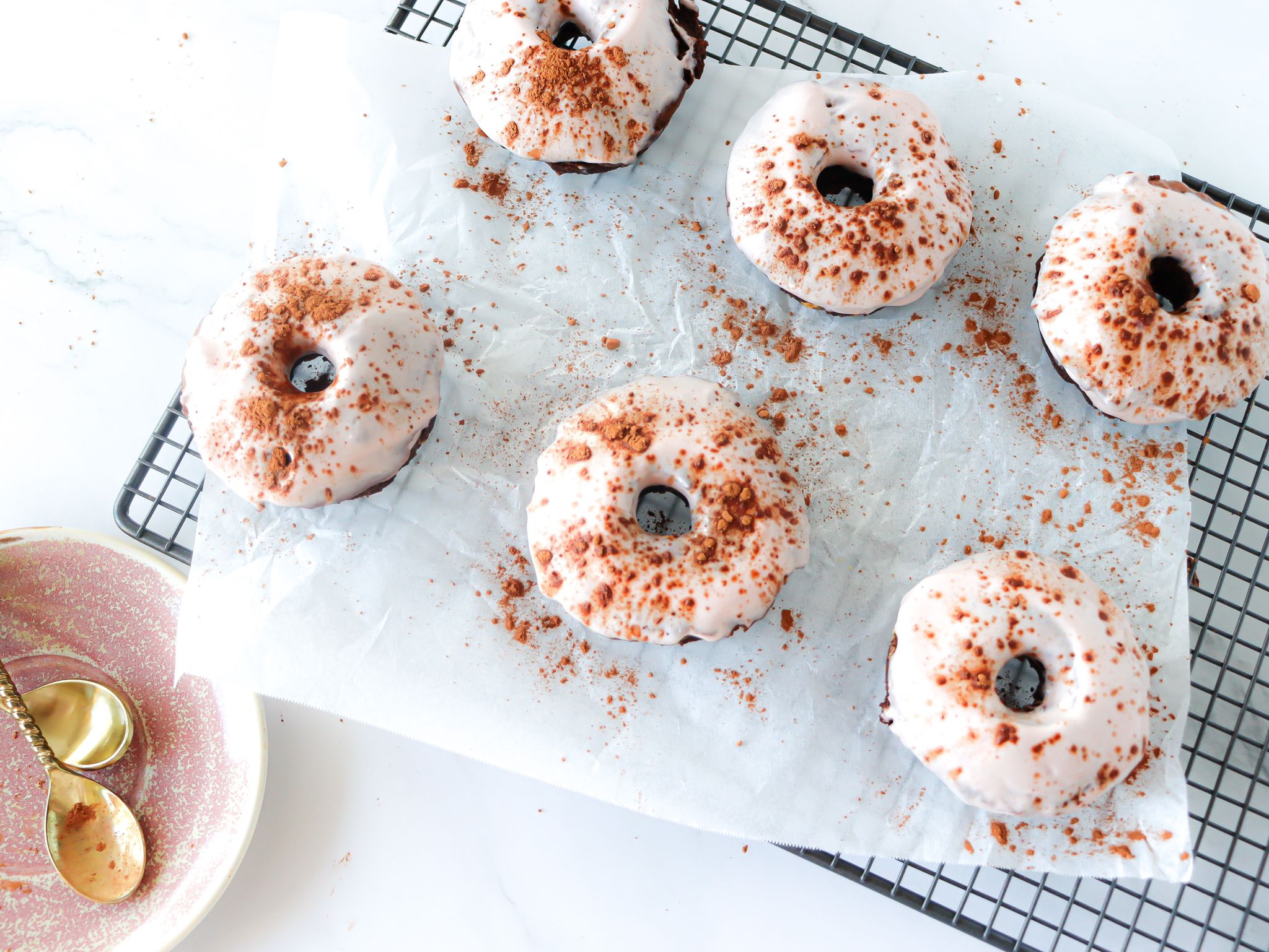 GRAIN-FREE STRAWBERRY YOGHURT COATED CHOCOLATE HAZELNUT BROWNIES
