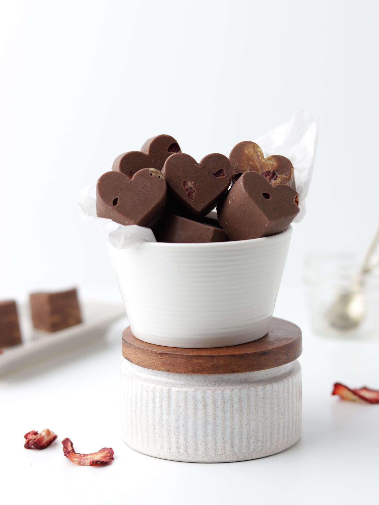 CHEWY CHOCOLATE HAZELNUT BITES WITH A PB SWIRL
