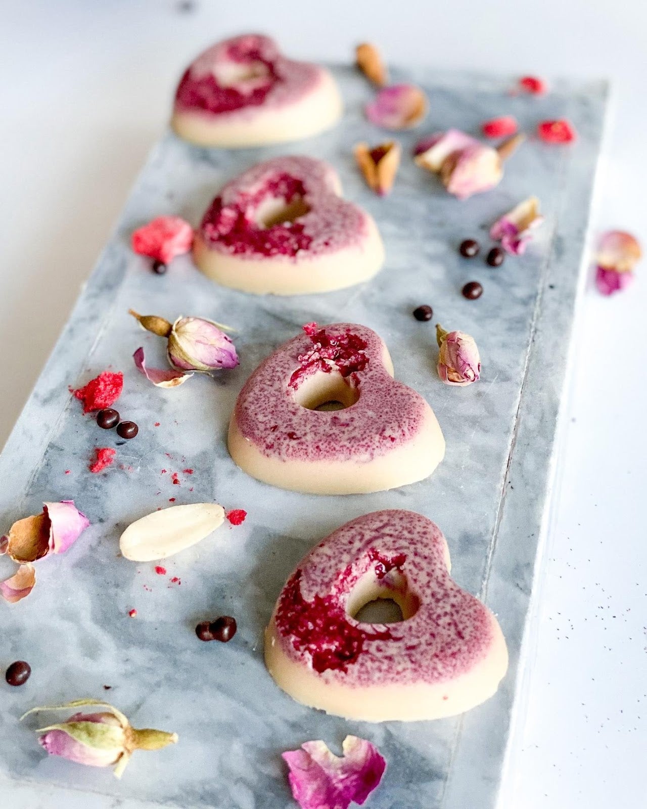 VANILLA RASPBERRY CHOCOLATE HEARTS